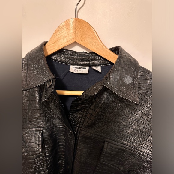 NOISY MAY McGuire Leather Shacket - Picture 6 of 11